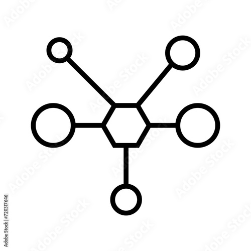 Molecule Vector icon 