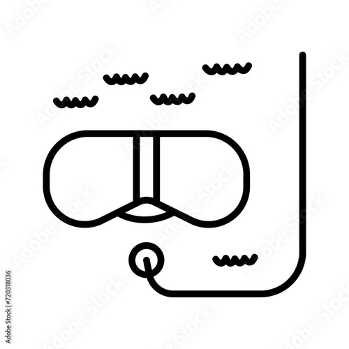 Snorkeling Vector Icon