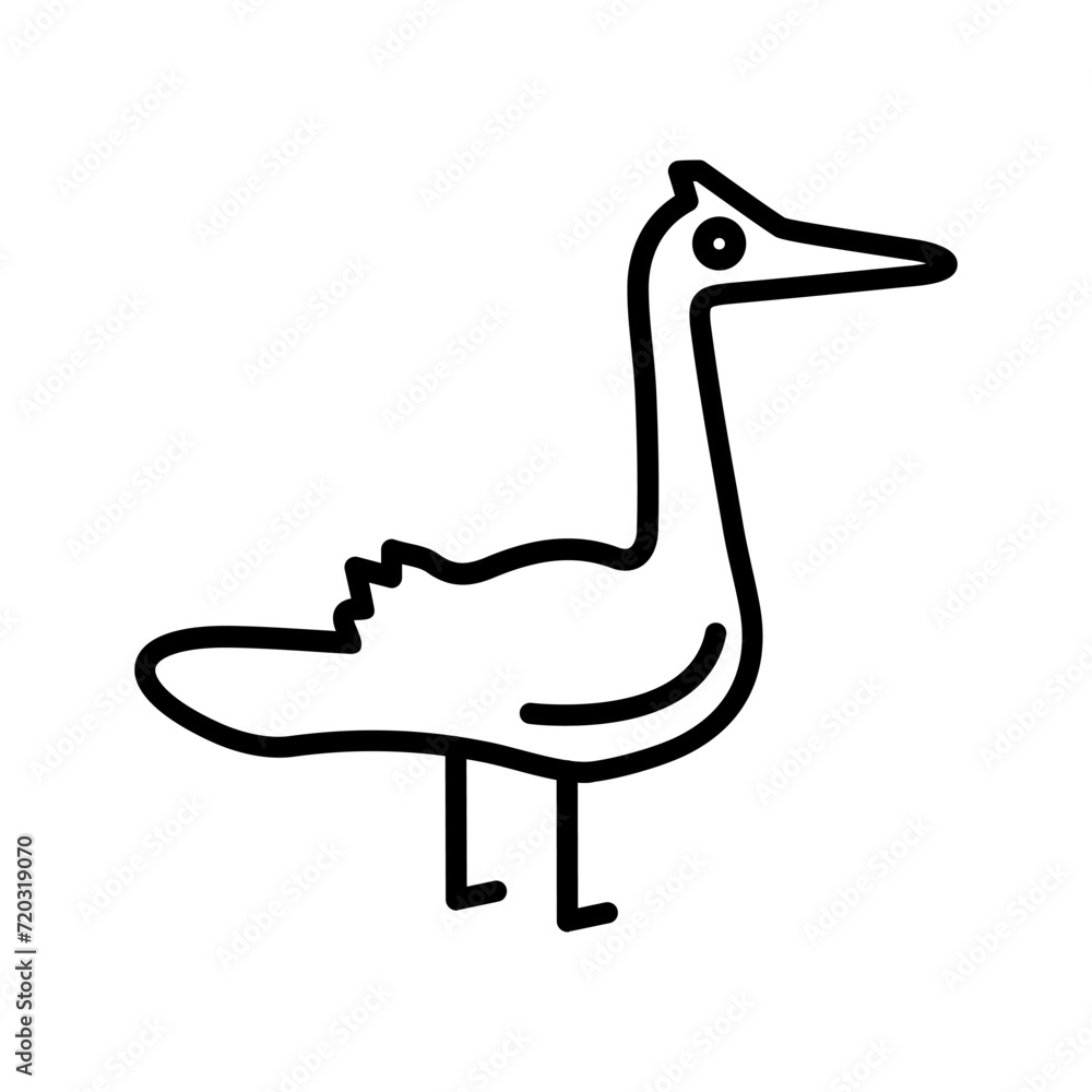 Obraz premium Flamingo Vector Icon