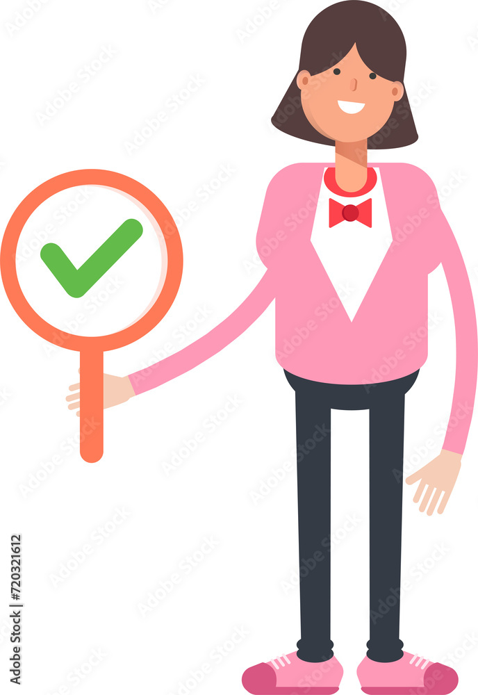 Woman Character Showing Check Mark
Woman Character Showing Check Mark