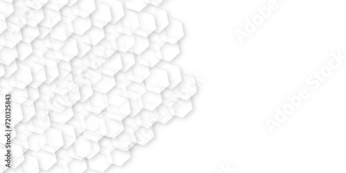 Abstract White Hexagonal Background. Luxury White Pattern. Vector Illustration.abstract honeycomb technology mosaic white background. geometric mesh cell texture.Abstract honeycomb background.	