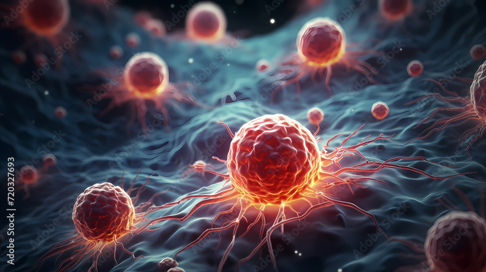 Cell background, virus cells, medical research background Cell background, virus cells, medical research background