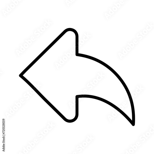 left back arrow vector icon 