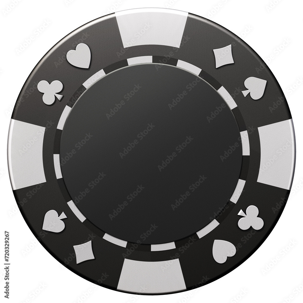 A model of a generic poker chip, used as currency in casinos. 3D rendering. A model of a generic poker chip, used as currency in casinos. 3D rendering.