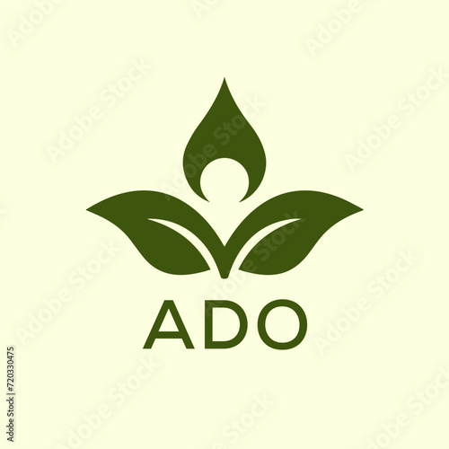 ADO Letter logo design template vector. ADO Business abstract connection vector logo. ADO icon circle logotype.
