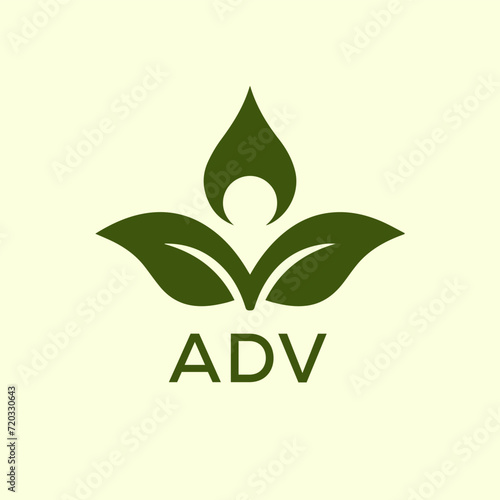 ADV Letter logo design template vector. ADV Business abstract connection vector logo. ADV icon circle logotype.
