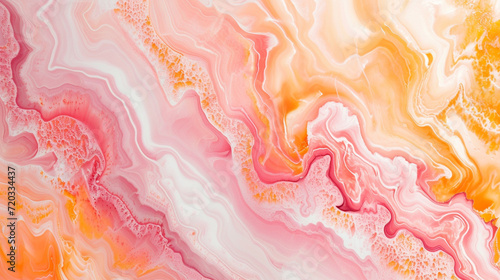 Orange and pink marble background