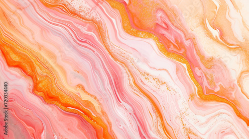 Orange and pink marble background