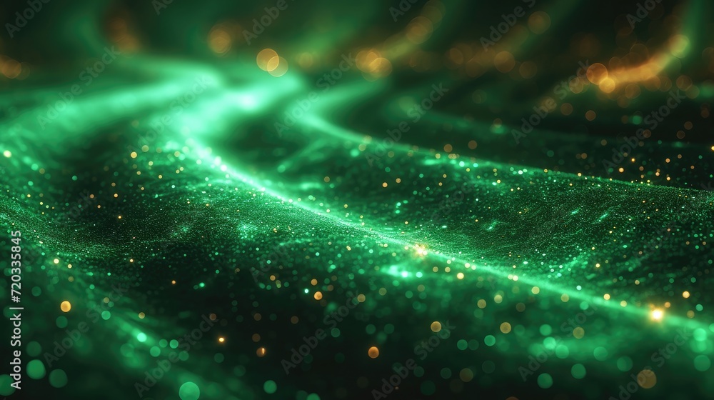 neon green scene, curve effect, hole neon green scene, curve effect, hole