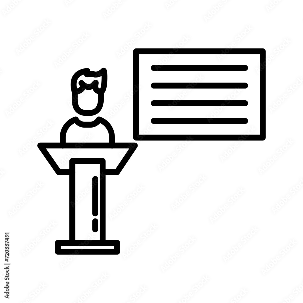 Seminar Vector Icon Seminar Vector Icon