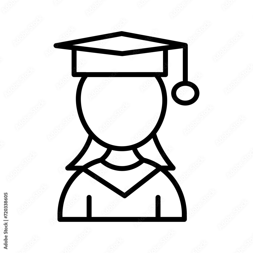 Female Student Vector Icon Female Student Vector Icon