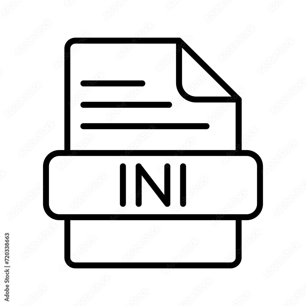 INI Vector Icon