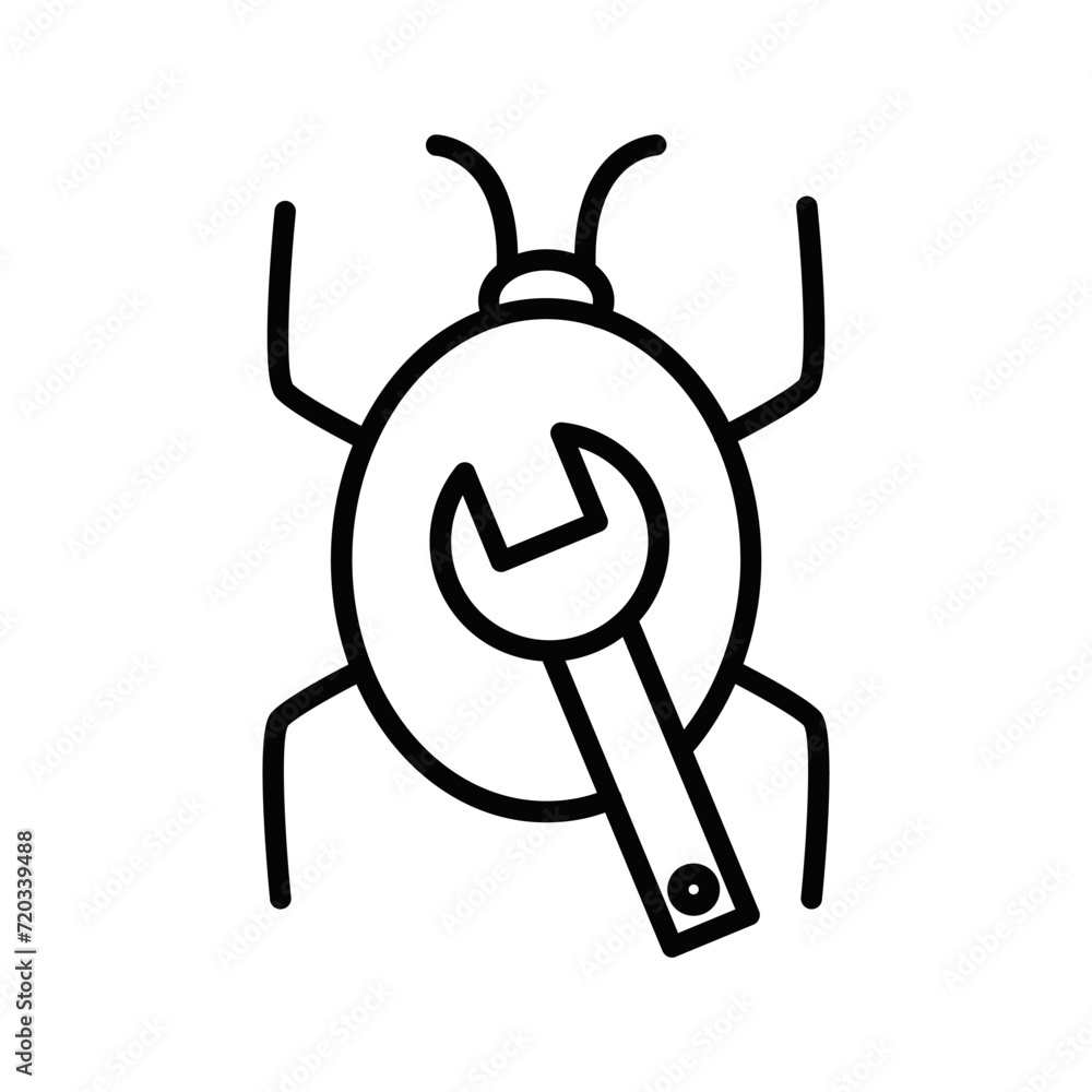 Bug Fixing Vector Icon Bug Fixing Vector Icon
