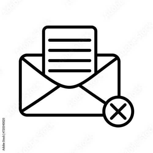 Rejection Of A Letter Vector Icon