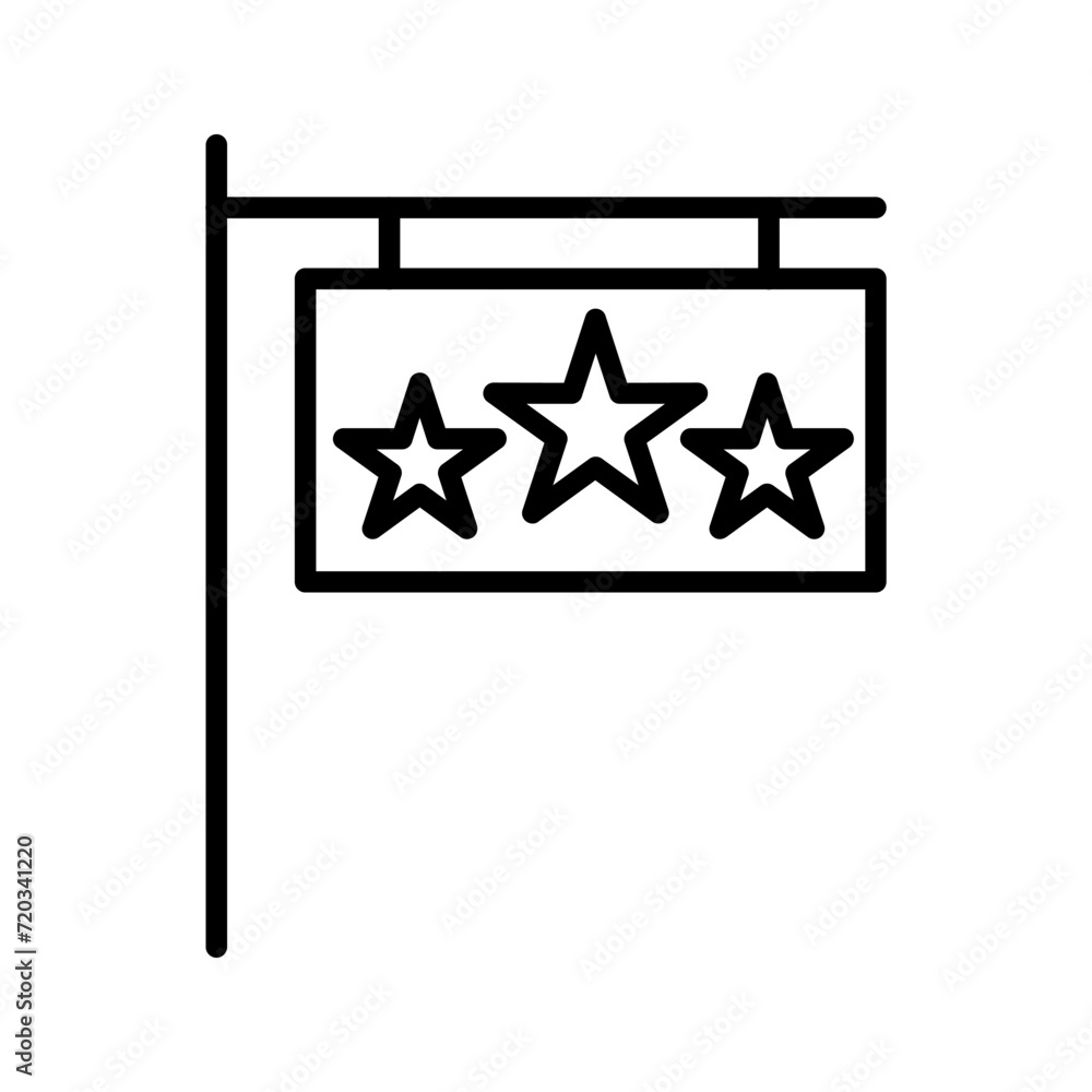 Hotel Sign Vector Icon Hotel Sign Vector Icon