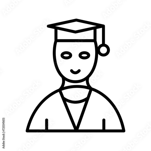 Male Graduate Vector Icon