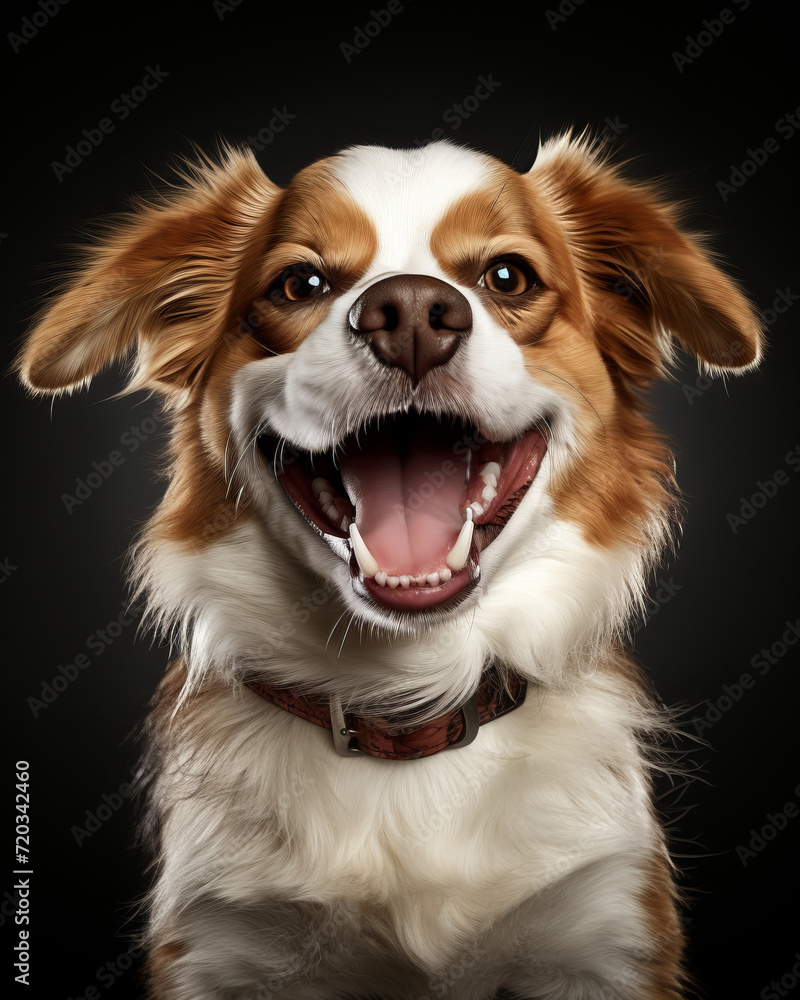 Adorable canine with hilarious and expressive close-up - funny dog portrait for lighthearted moments