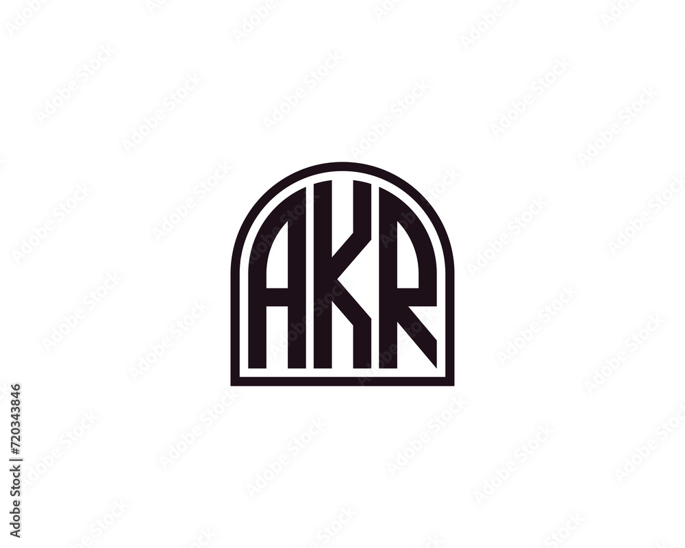 AKR logo design vector template