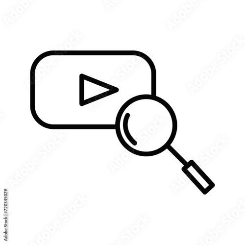 YouTube Search Vector Icon