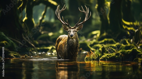 deer in tropical forest photo