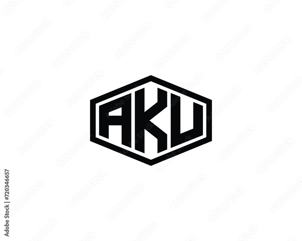 AKU logo design vector template AKU logo design vector template