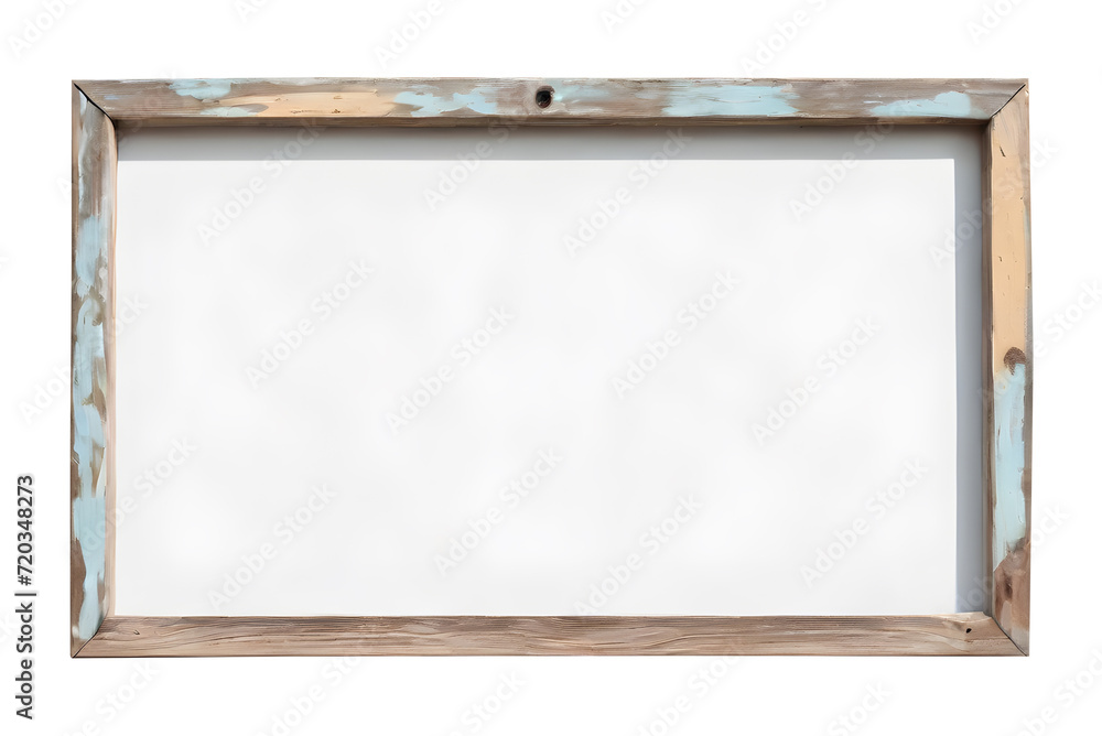 Fototapeta premium Wooden sign clean blank screen isolated PNG