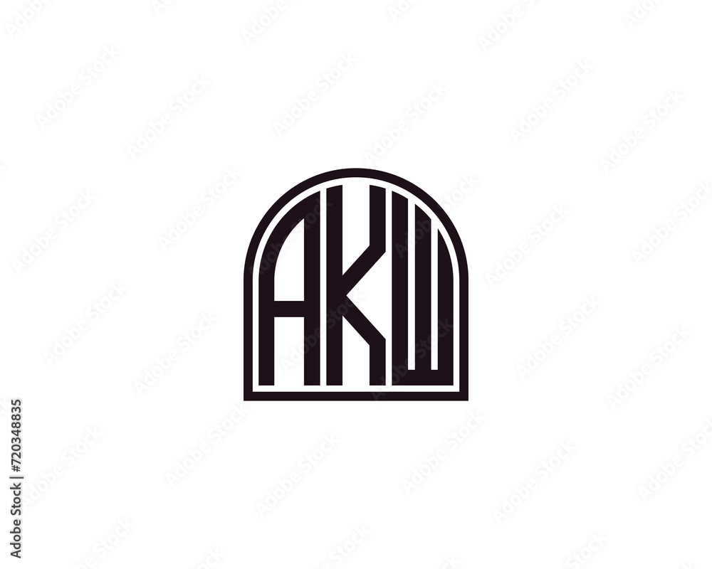 AKW logo design vector template