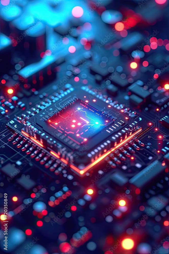 AI sign, technology, circuit board, network AI sign, technology, circuit board, network