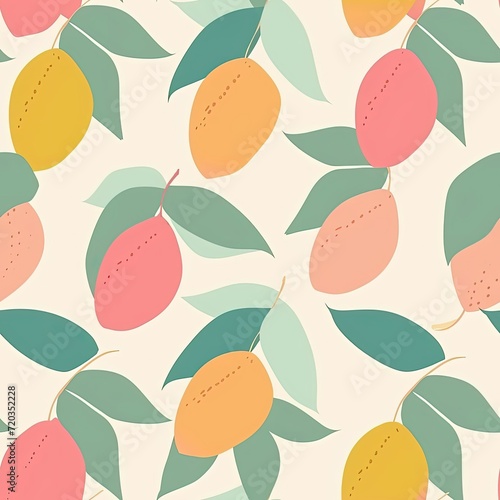 pattern vector mangos pastel colors