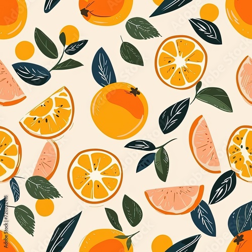 pattern vector oranges pastel colors