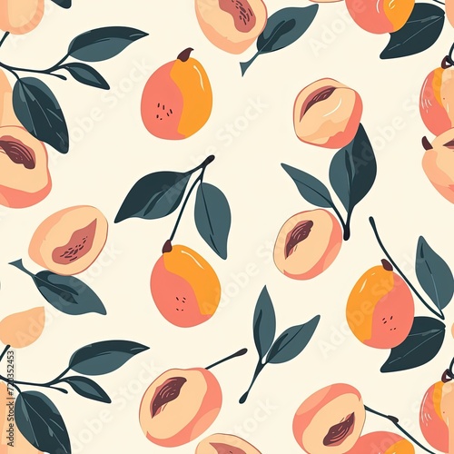 pattern vector peaches pastel colors