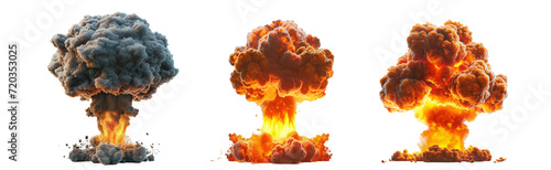 Explosion border isolated on transparent background