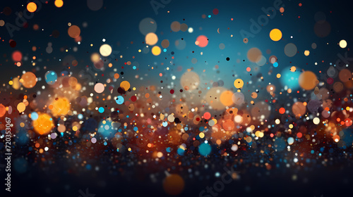 Featuring stunning soft bokeh lights and shiny elements. Abstract festive and new year background © cai