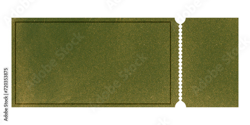 Obraz na płótnie Cardboard ticket with tear-off part on isolated background