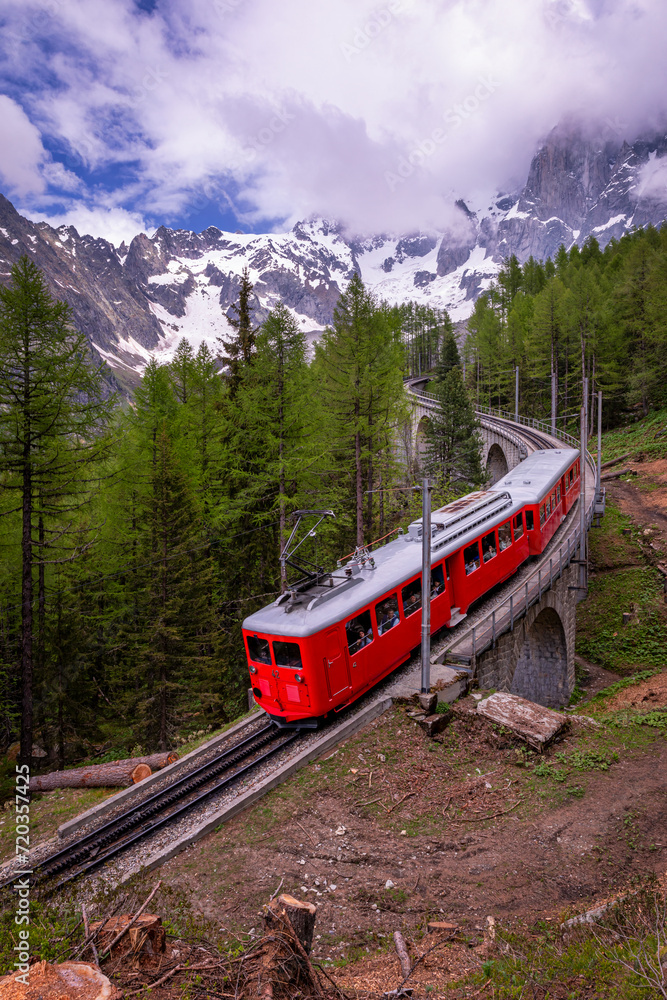 The Montenvers train, Chamonix, Haute-Savoie, Chamonix, France