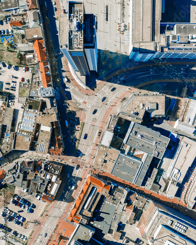 aerial view of the city