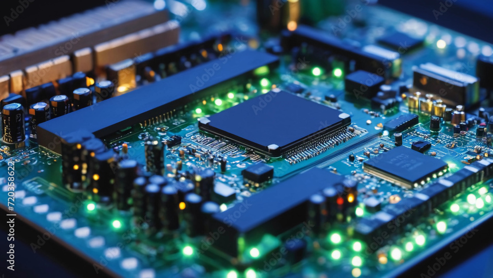 Fototapeta premium A close up of a computer circuit board