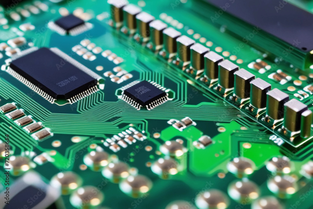 A close up of a computer circuit board A close up of a computer circuit board