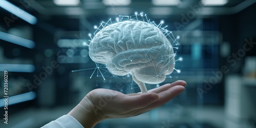 futuristic medical research of brain