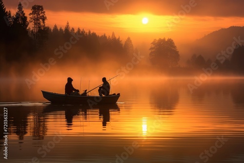 Tranquil fishing environments in beautiful natural landscapes with calming charm