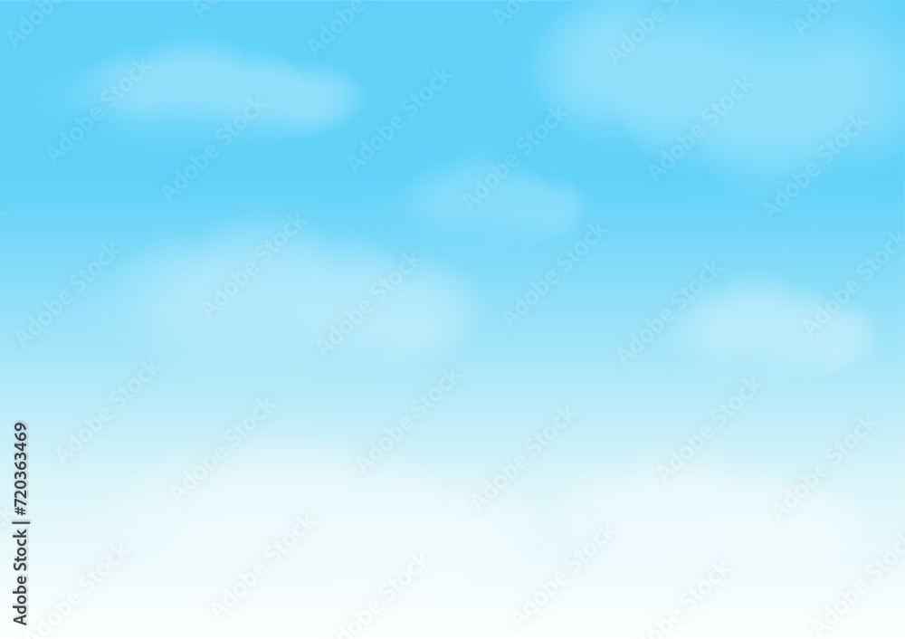 Blue Sky Background. Vector Illustration. 
