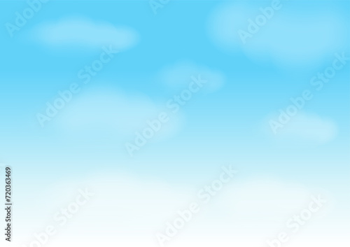 Blue Sky Background. Vector Illustration. 