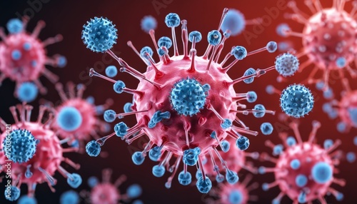 The image is a close up of a virus © vivekFx