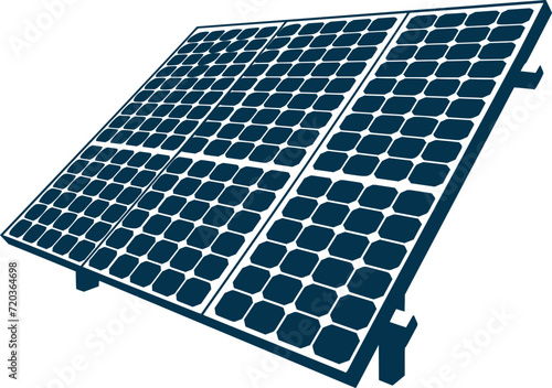 Solar Panel Blue Flat Icon