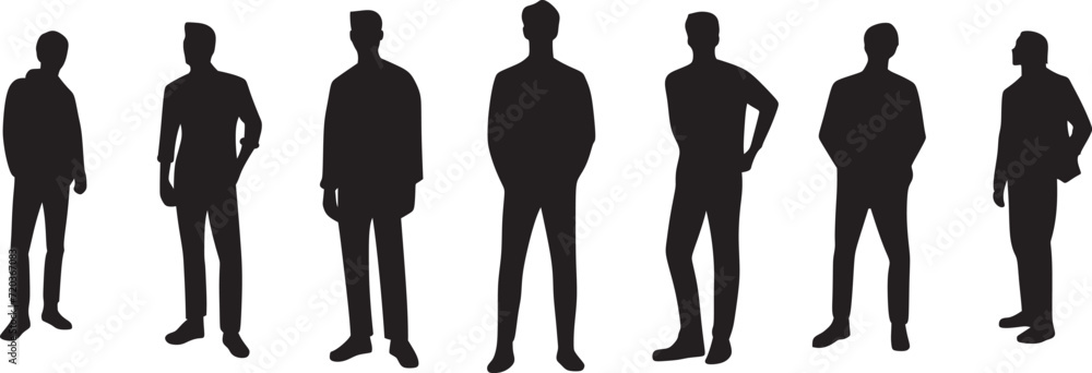 silhouettes of man standing people vector eps 10 silhouettes of man standing people vector eps 10