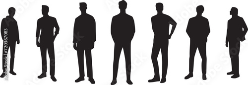 silhouettes of man standing people vector eps 10