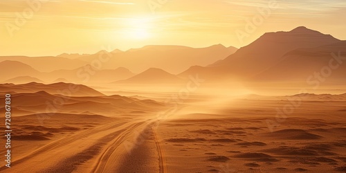 Sunset At Desert Road