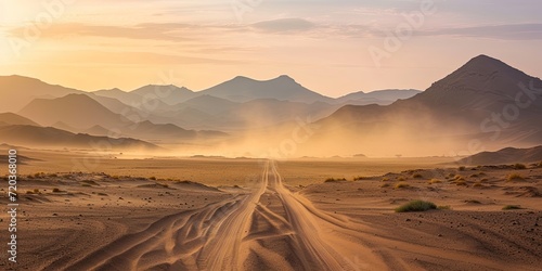 Sunset At Desert Road