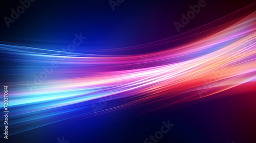 Glowing road speed lines, neon speed abstract background