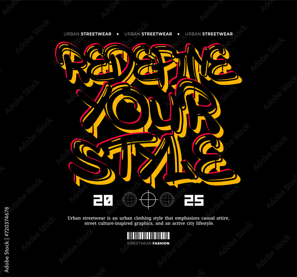 Urban Style Design, Casual Fashion Streetwear, Slogan Typography. for t-shirt screen printing.